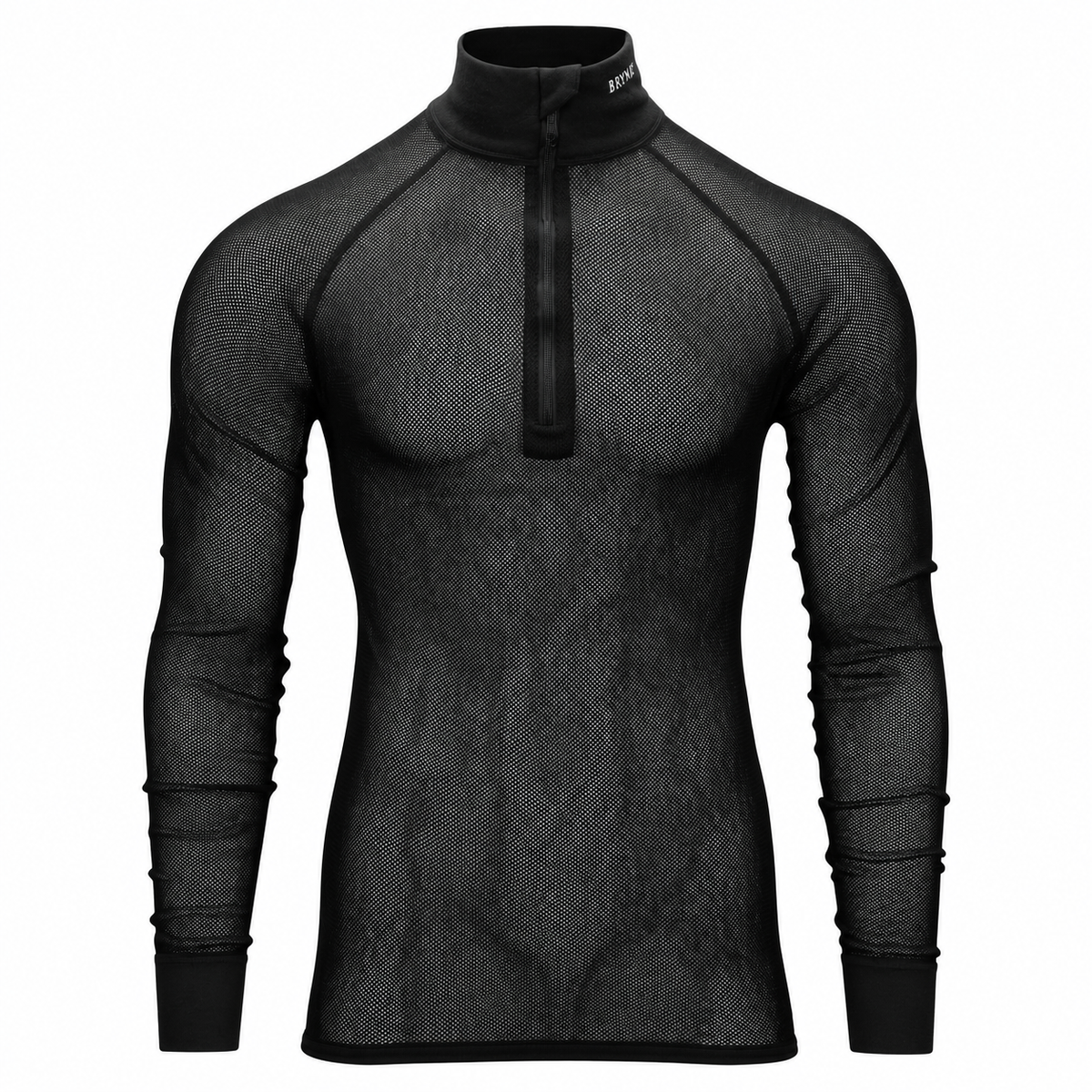 Wool Thermo Light Zip Polo 3/4 Neck Base Layer