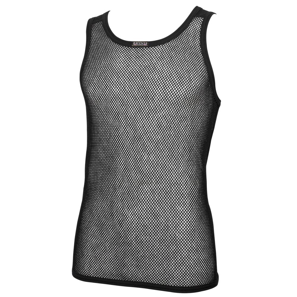 Unisex Wool Thermo A-Shirt Singlet Base Layer - Black, XS image