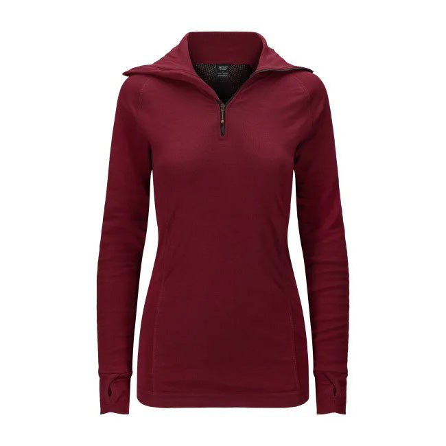 Women's Arctic Zip Polo with Thumb Holes - Chianti, S image