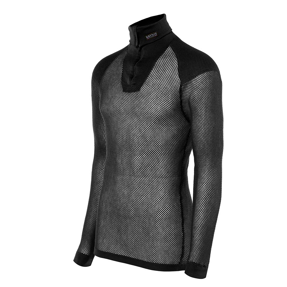 Unisex Wool Thermo Zip Polo Base Layer with Inlay image 0